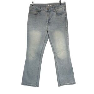 89th & Madison Womens Size 14P Light Wash Flare Jeans High Rise Denim effortless